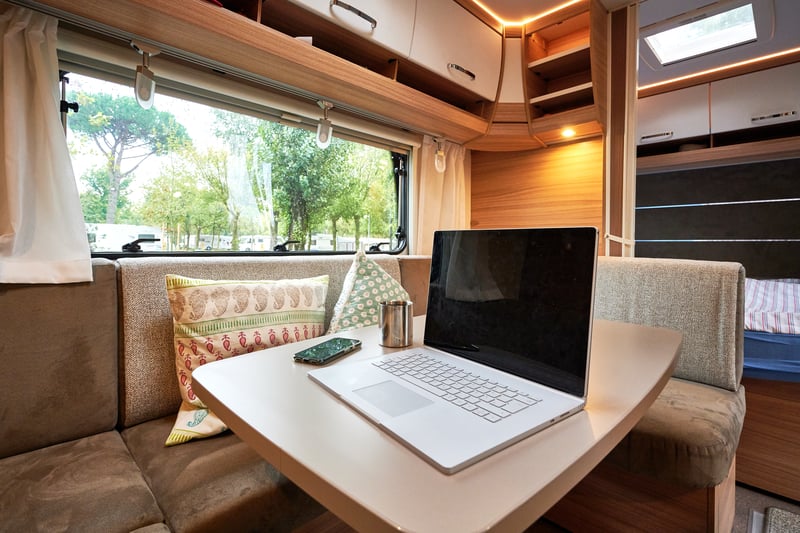 Laptop on Interior of RV